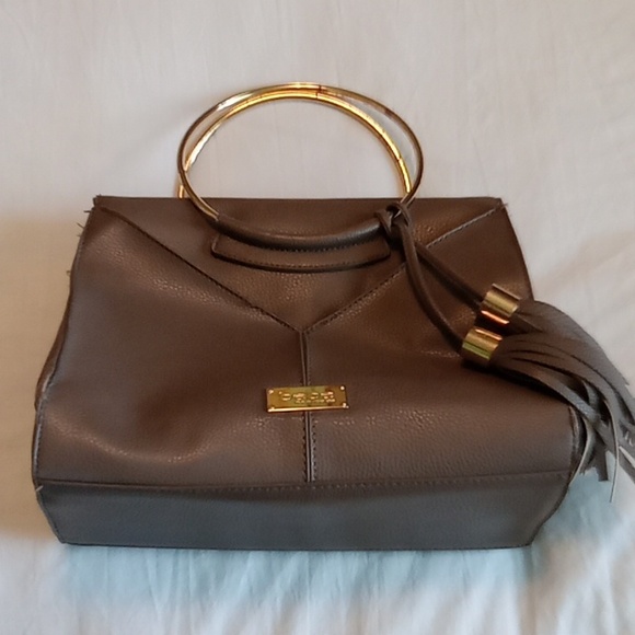 bebe Handbags - Bebe satchel purse with ring handles and also comes with a crossbody strap